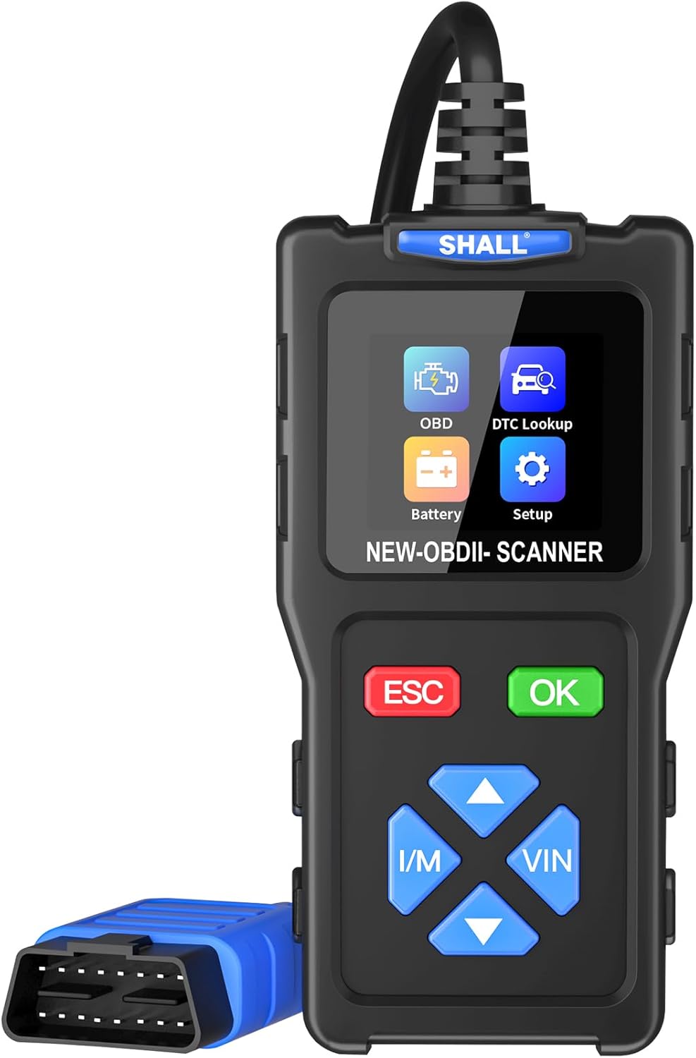 SHALL T100 OBD2 Scanner Code Reader for Car Check Engine - CAN Diagnostic Tool - Read and Clear Error Codes for OBD II Protocol Cars After 1996