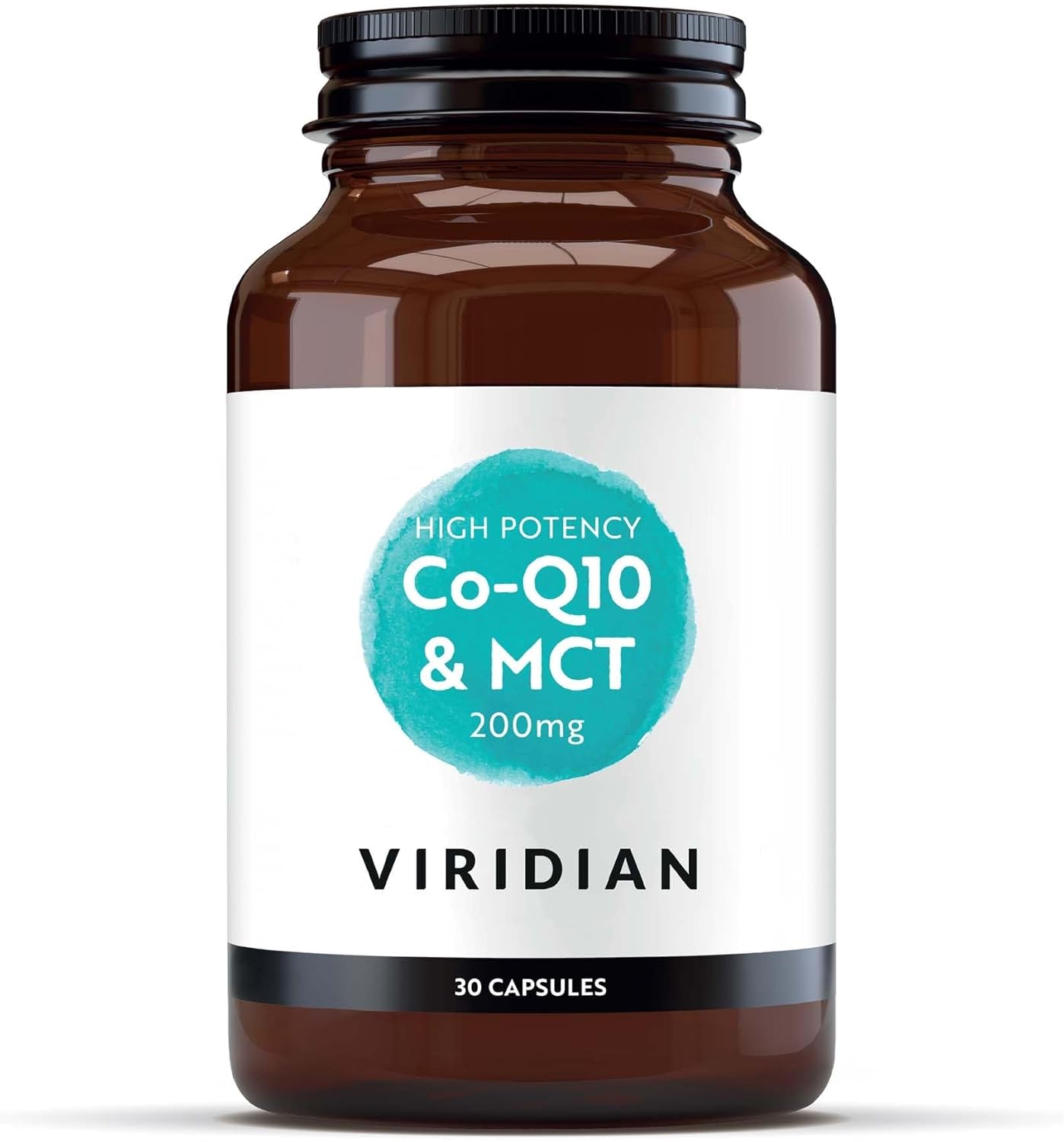 Viridian - Co-Q10 & MCT 200mg - 30 Capsules | High Potency Blend and Enhanced Absorption | Expertly Formulated with 100% Active Ingredients
