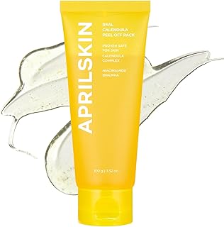 APRILSKIN Calendula Flower-Infused Facial Peel Off Mask, 3.52 fl. oz, PHA, BHA & Niacinamide gently exfoliates, removes impurities, improves uneven skin tone, and minimizes pores, Korean Skincare