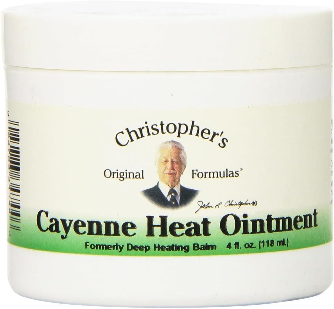 Christopher's Original Formulas Cayenne Heat Ointment, Warming Herbal Topical for Discomfort & Circulation, 4 fl oz