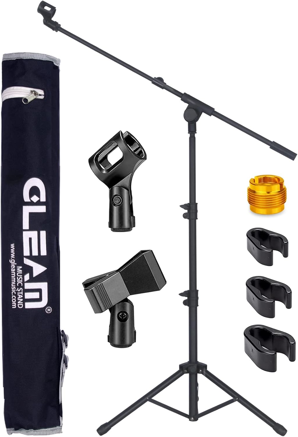 GLEAM Microphone Stand - Tripod Boom Mic Stand with Carrying Bag (Tripod)