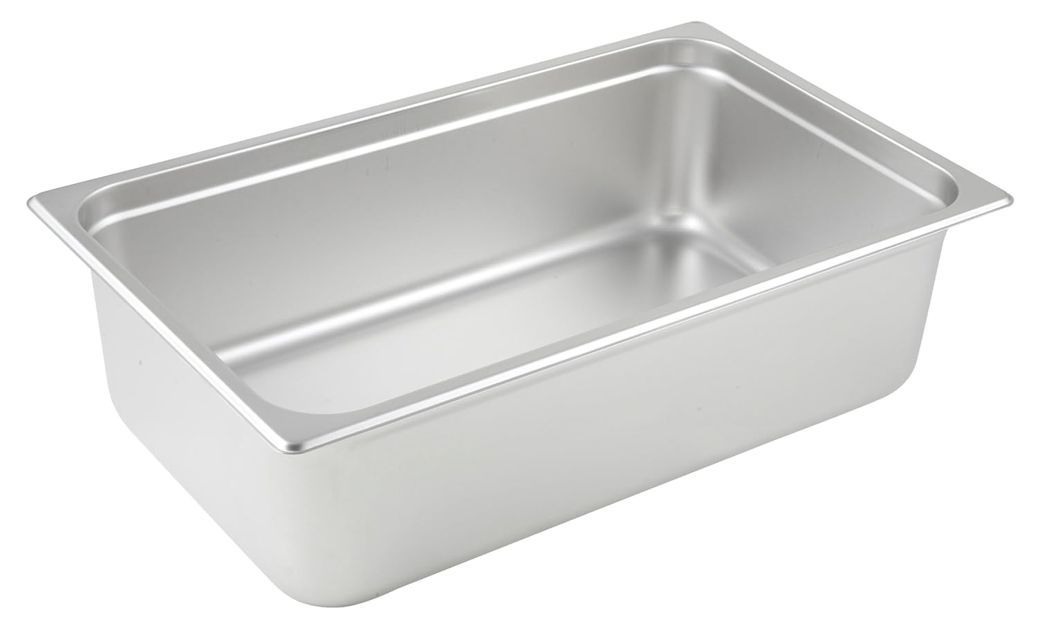 Winco Full Size 6" Deep Metal Food Pan / Steam Table Pan, Anti-Jam, 25 Gauge