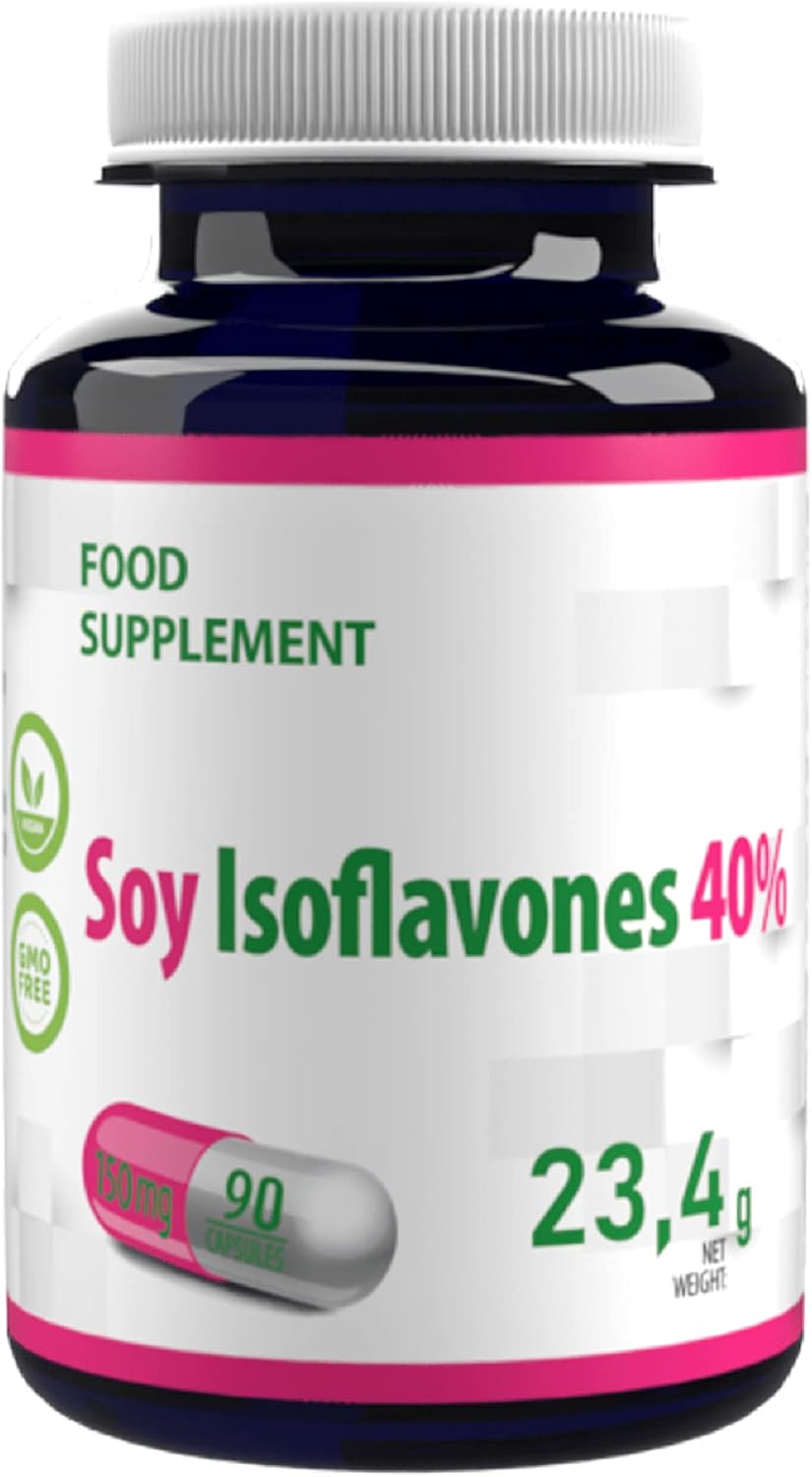 Hepatica SOYA Isoflavones 40% | 90 Vegan Capsules | High Strength Menopause & Hormonal Balance Support | 3rd Party Lab Tested | Non-GMO & Soy Extract Supplement