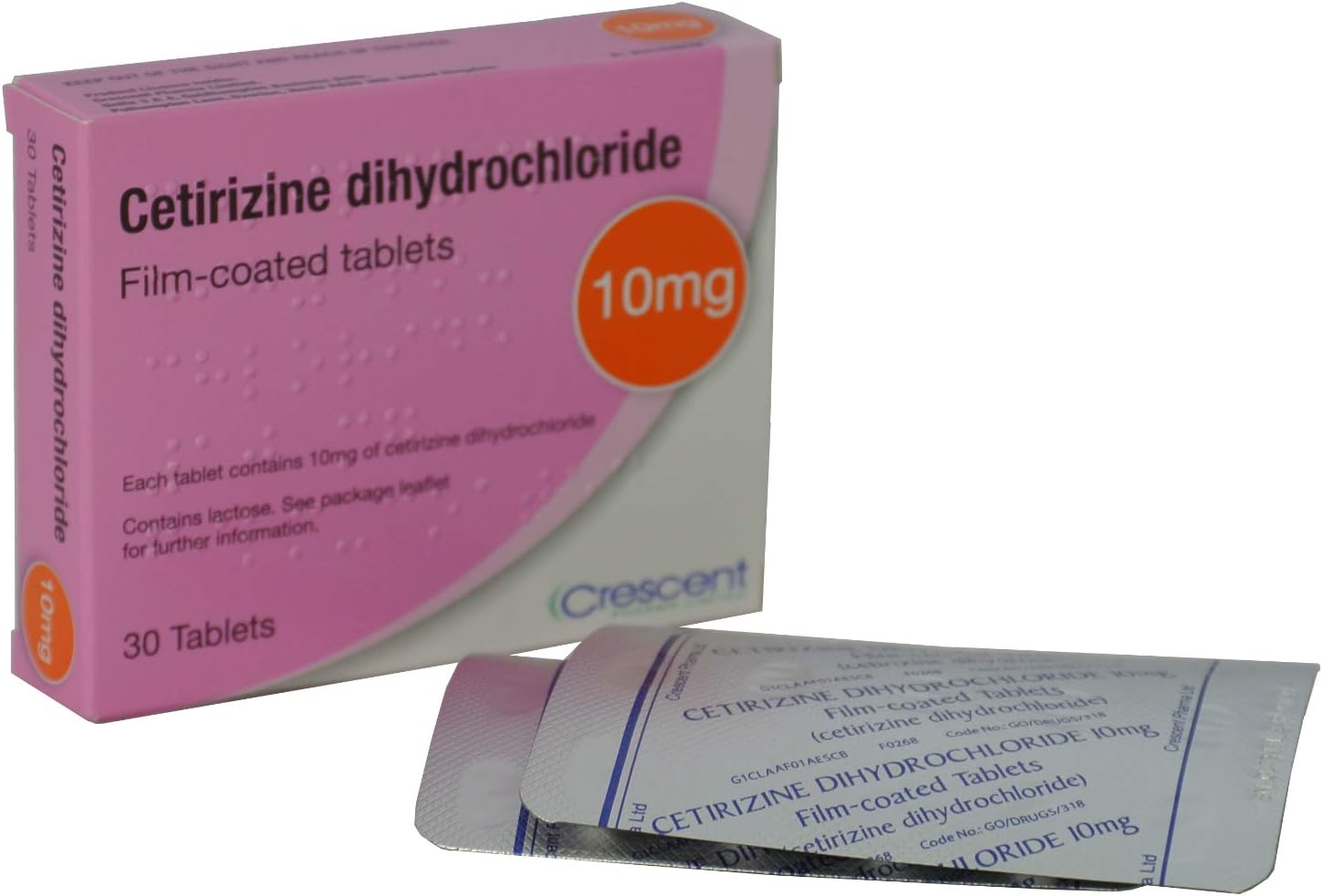 240 x 10mg Cetirizine Dihydrochloride (8 Months Supply) One a Day hay Fever and Allergy Relief Tablets (8x30 Tablets)