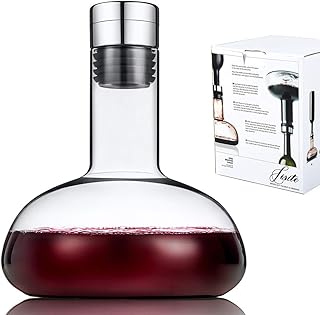 Circulation Wine decanter 50oz Wine Carafe with lid,100% Hand Blown Crystal Aerator decanter,Superior Wine Aerator Gift For Wine…