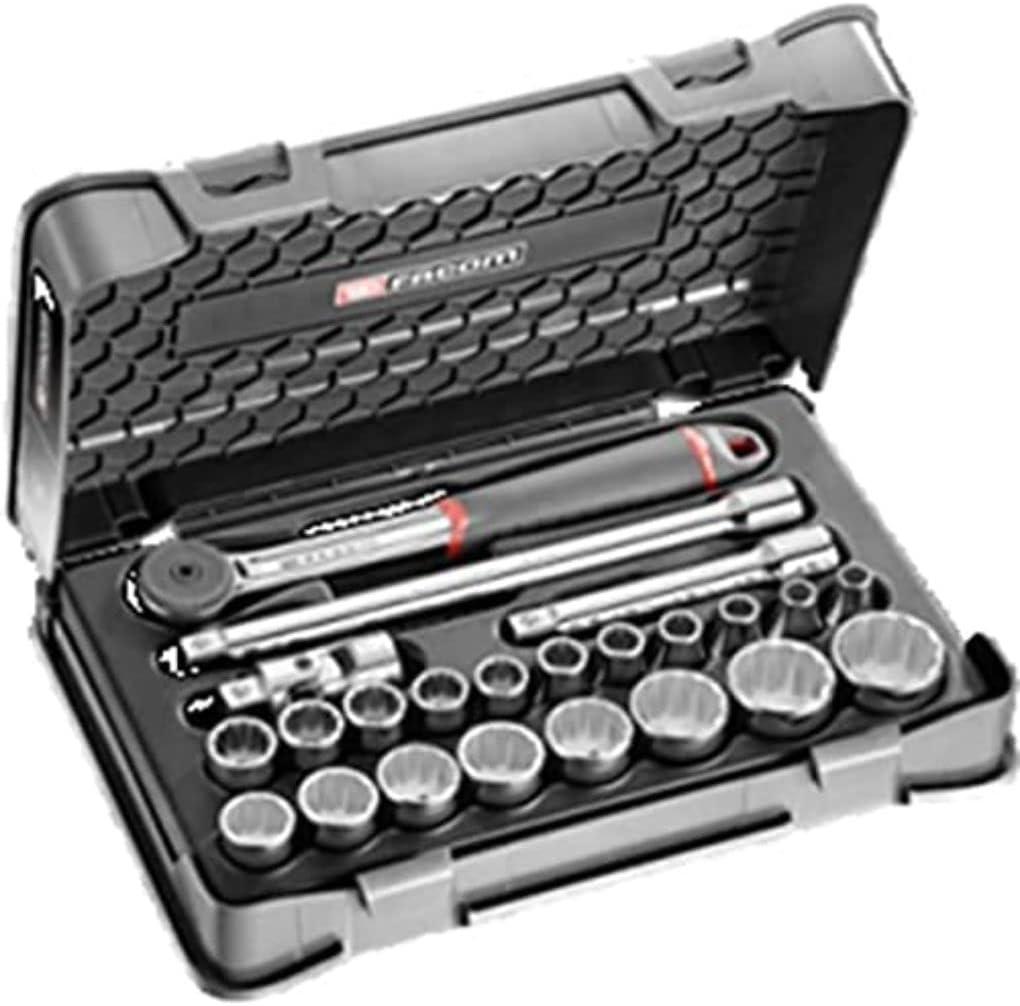 FACOM S.161-3P12 1/2" Metric 12-Point Socket Set, 23 Pieces
