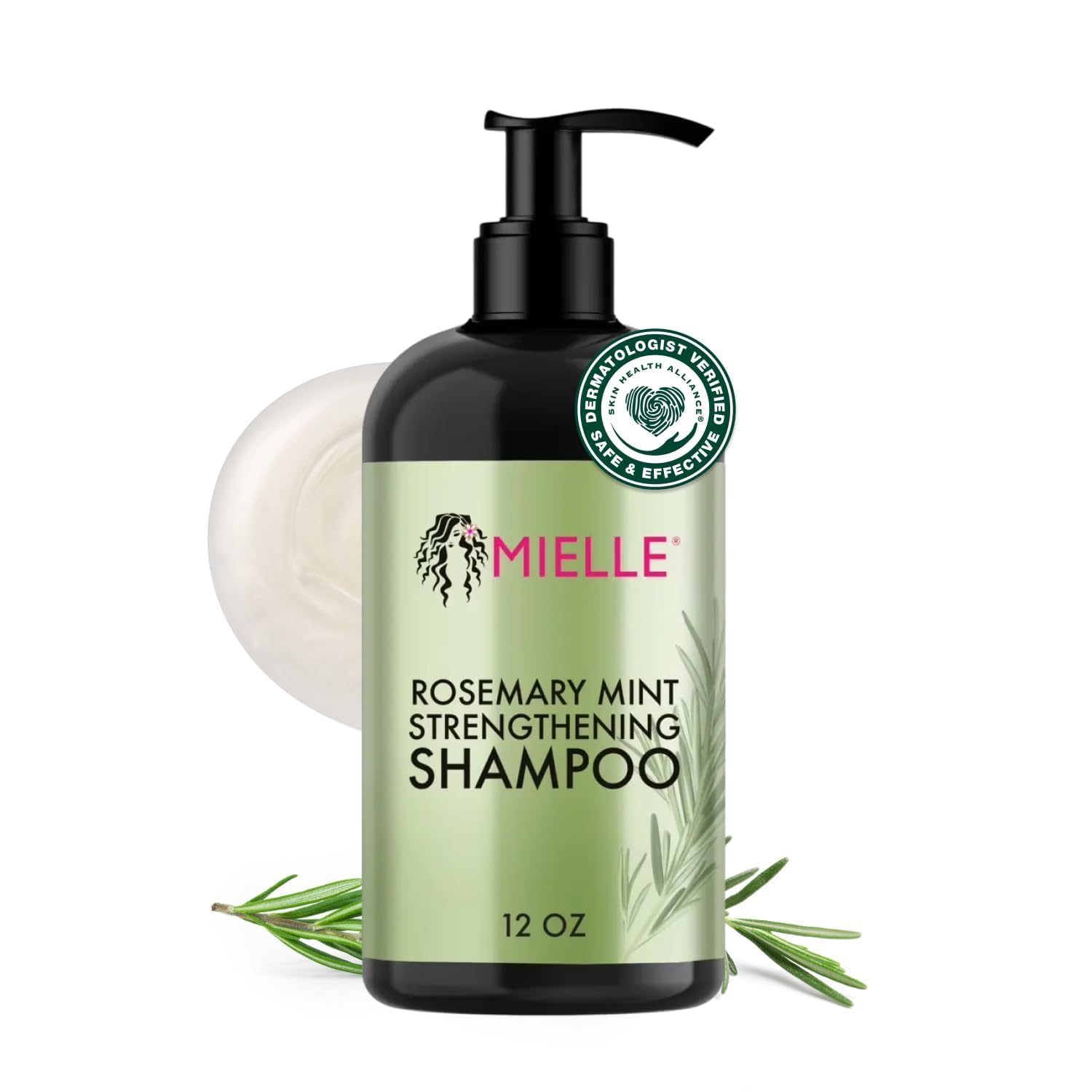 Mielle Organics Rosemary Mint Biotin Strengthening Shampoo, 12 oz