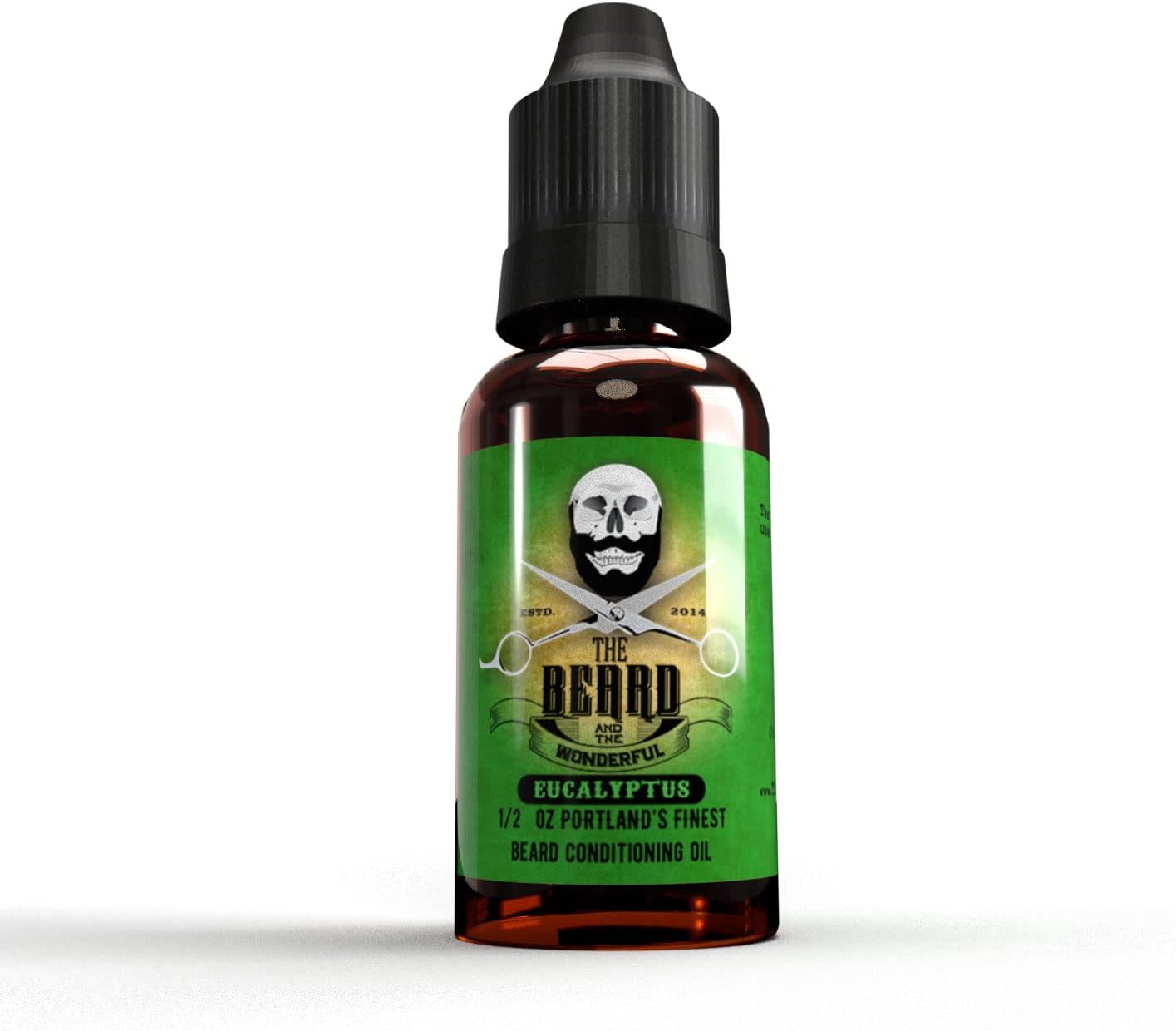 Premium Beard Conditioning Oil - The Beard & The Wonderful Beard Oil for Mens Skincare | Made with Natural Jojoba Oil | Beard Growth Oil Softens, Smooths & Strengthens Beard Growth | Eucalyptus 15ml