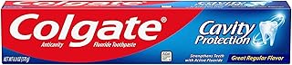Colgate Cavity Protection Regular Fluoride Toothpaste, White, 6 oz