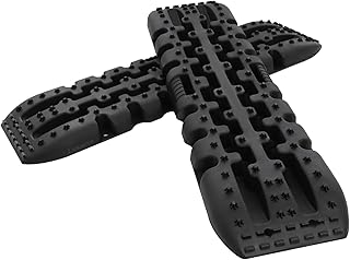 LIEKUMM Recovery Traction Boards, Offroad Traction Boards, 4WD Traction Mats, Traction Tire Ladder, 22000lbs Capacity Recovery Boards for Sand, Mud and Snow, Black