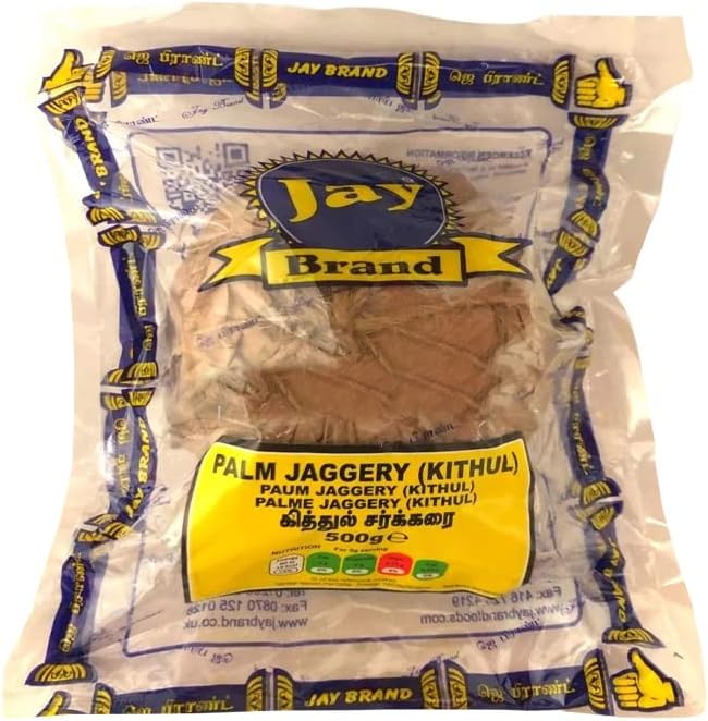 Jay Brand Kithul Jaggery | 500G | Natural Sweetener | No Preservatives Added |Gluten Free | Indian Origin