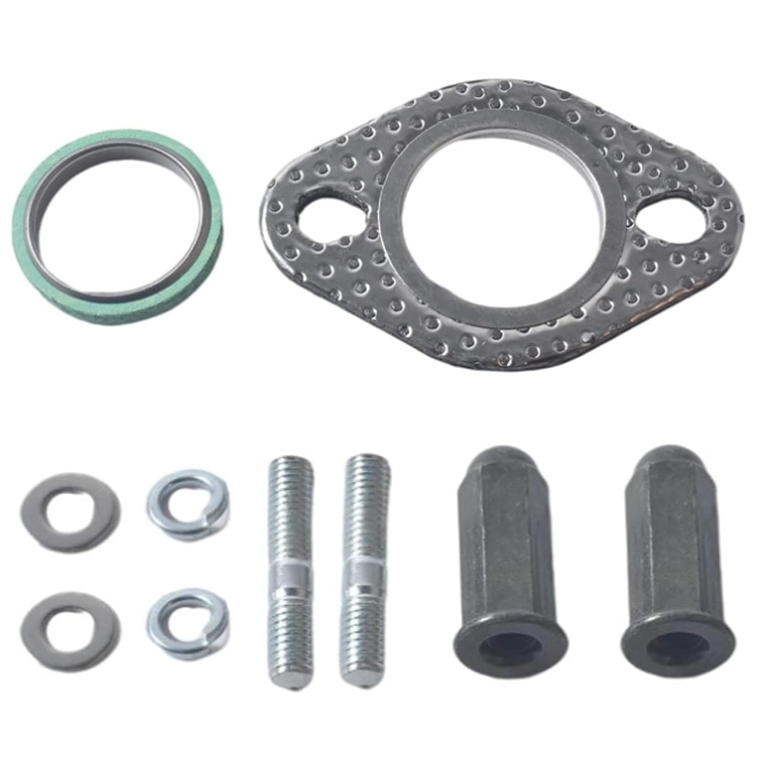 1 Set Exhaust Bolt and Gasket Kit for GMB139 Engine 50cc 70cc 90cc 110cc 125cc 150cc Exhaust Gasket, Car Exhaust Gasket, Car Exhaust Manifold Gasket for Scooters ATVs Go Karts Moped Quad Engine