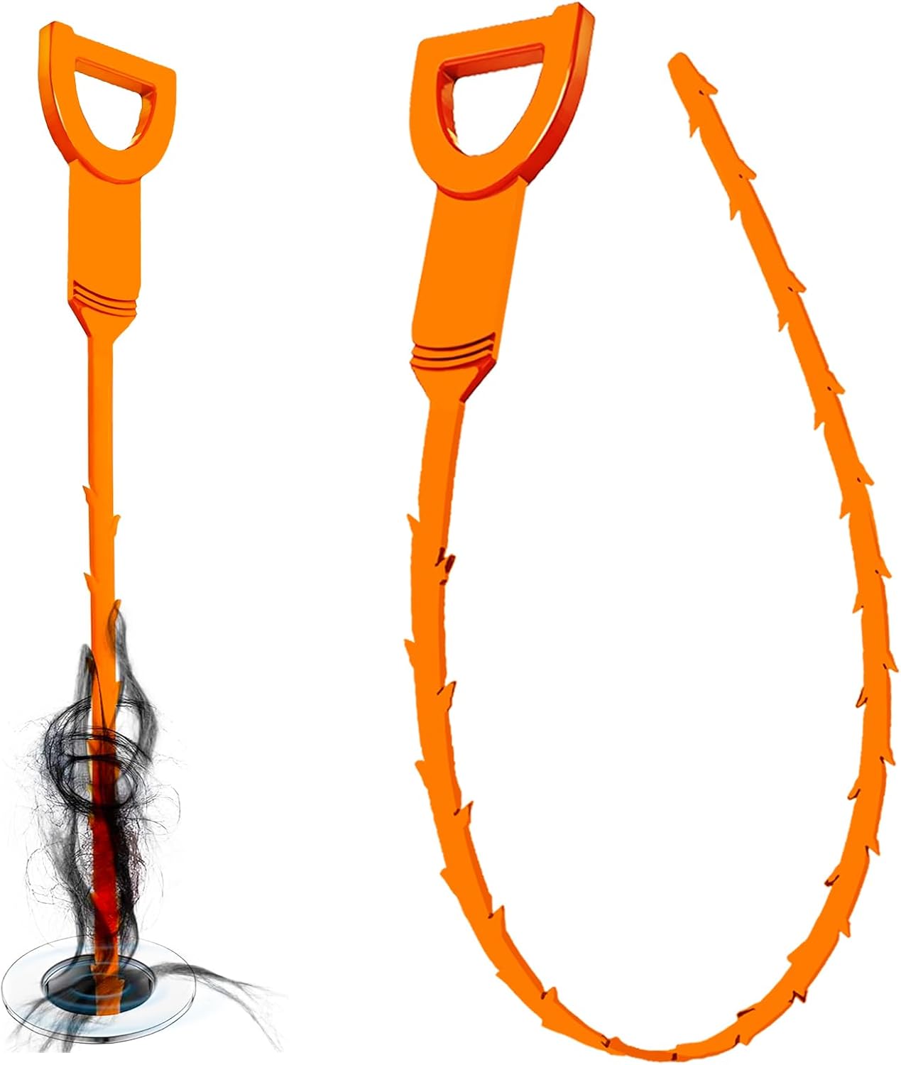 Drain Snake Hair Drain Clog Remover Tool, Flexible Grabber Claw Pick Up Reacher Tool, Sink Drain Cleaner for Toilet Sewer Shower Kitchen Bathroom Tub Clogged Drains Opener Cleaning Tool