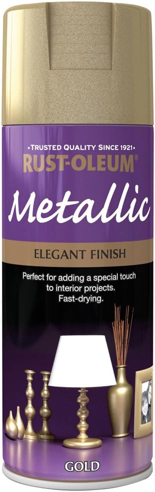 Rust-Oleum AE0110001E8 400ml Metallic Spray Paint - Elegant Gold