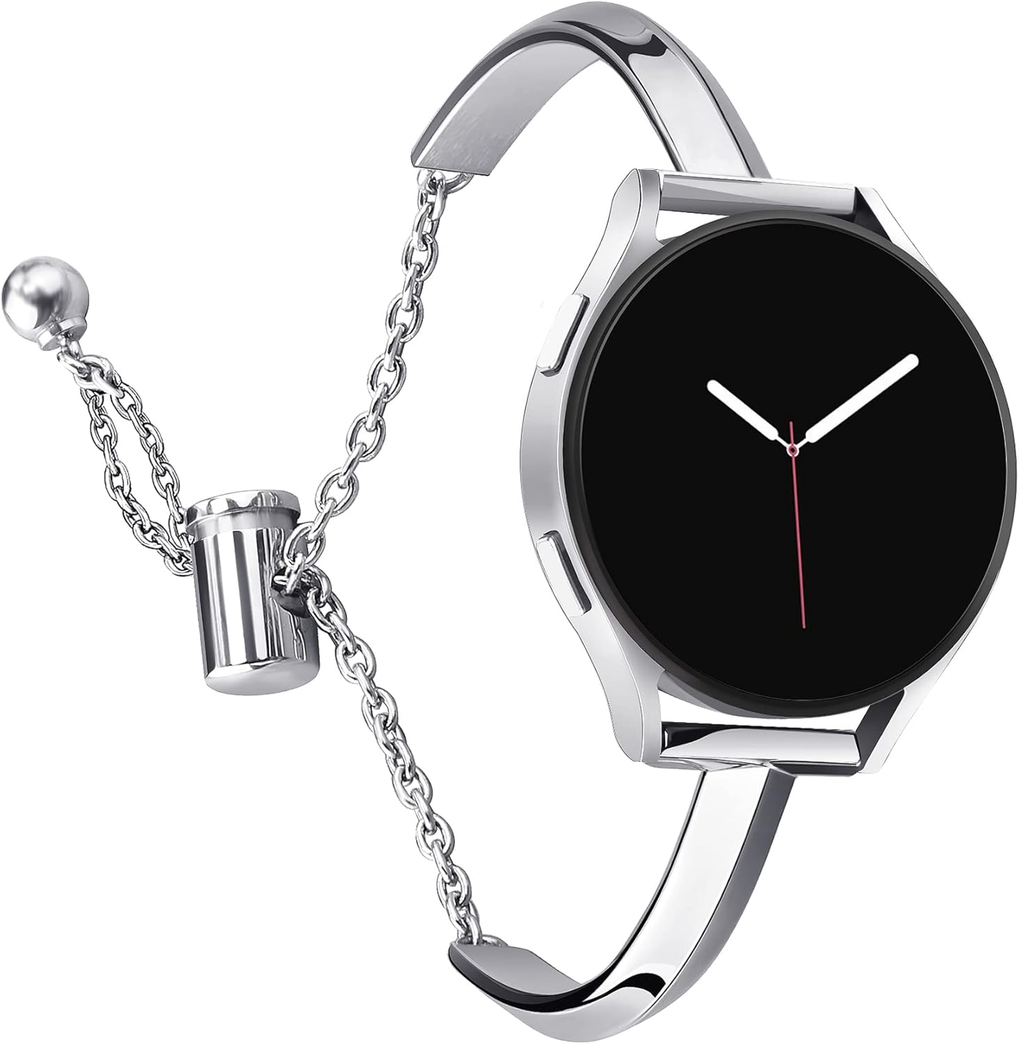 CrocSee Stainless Steel Band Compatible with Samsung Galaxy Watch 7 6 5 4 40mm 44mm/Watch 6 Classic 43mm 47mm/Watch 4 Classic 42mm 46mm/Watch 5 Pro 45mm Slim Minimalism Bangle Bracelet for Women