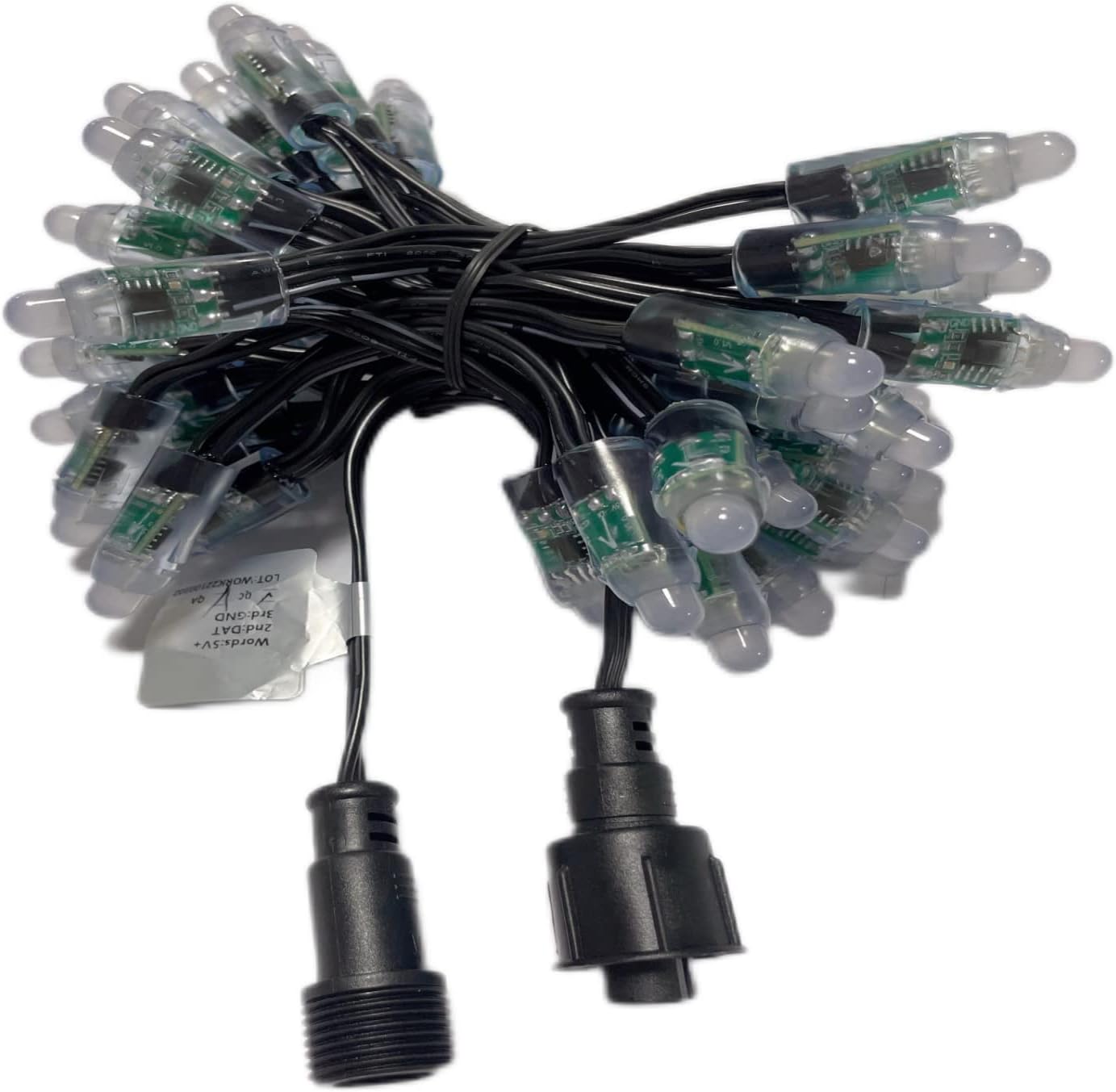 REXTiN® WS2811 LED String Pixels Digital Lights Addressable Waterproof RGB Full Color 12mm DC 5V (DC5V 500pcs)