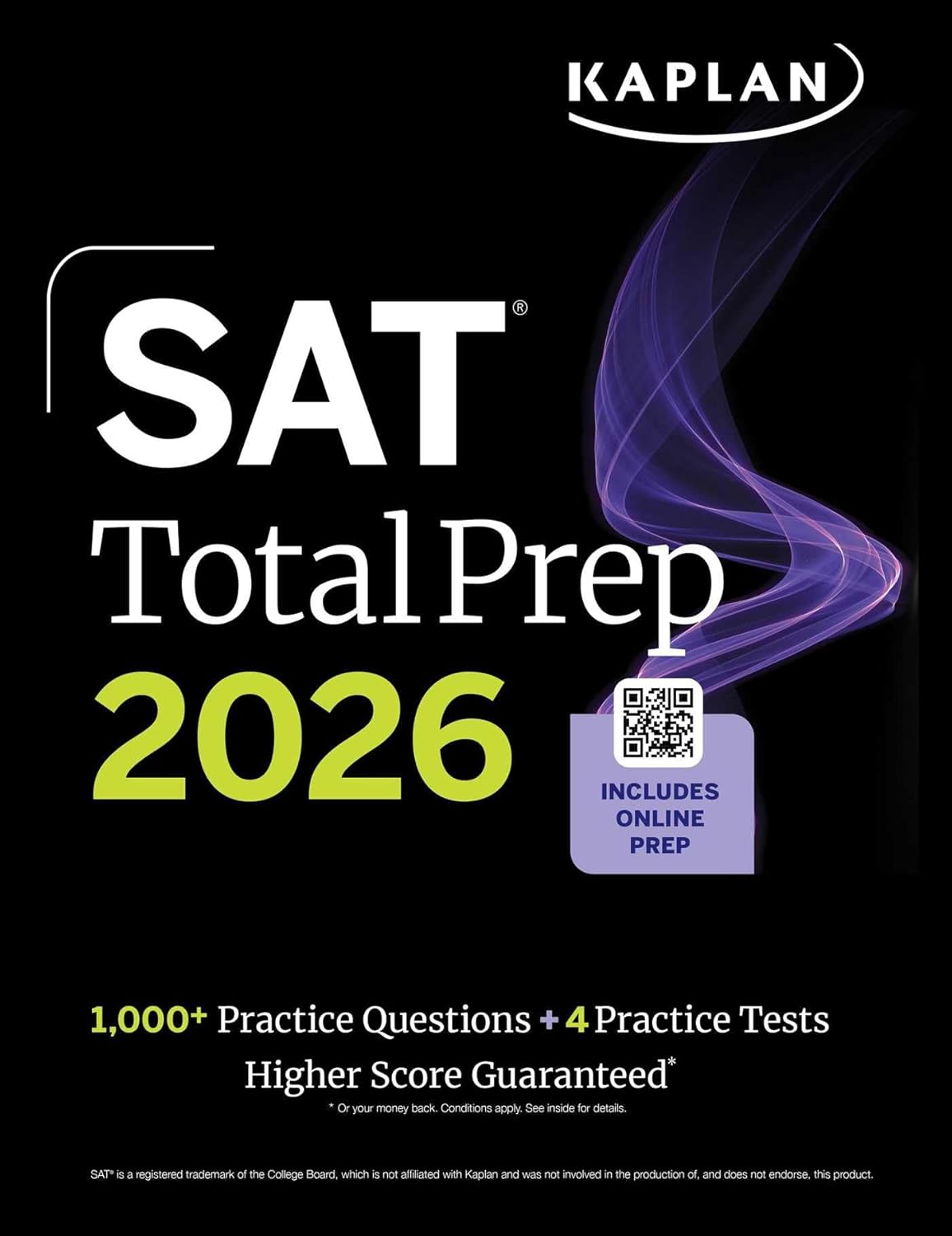 SAT Total Prep 2026: Includes 4 Full Length Practice Tests, 1,100+ Practice Questions + 1 Year Access to Online Quizzes and Video Lessons and Tutorials (Kaplan Test Prep)