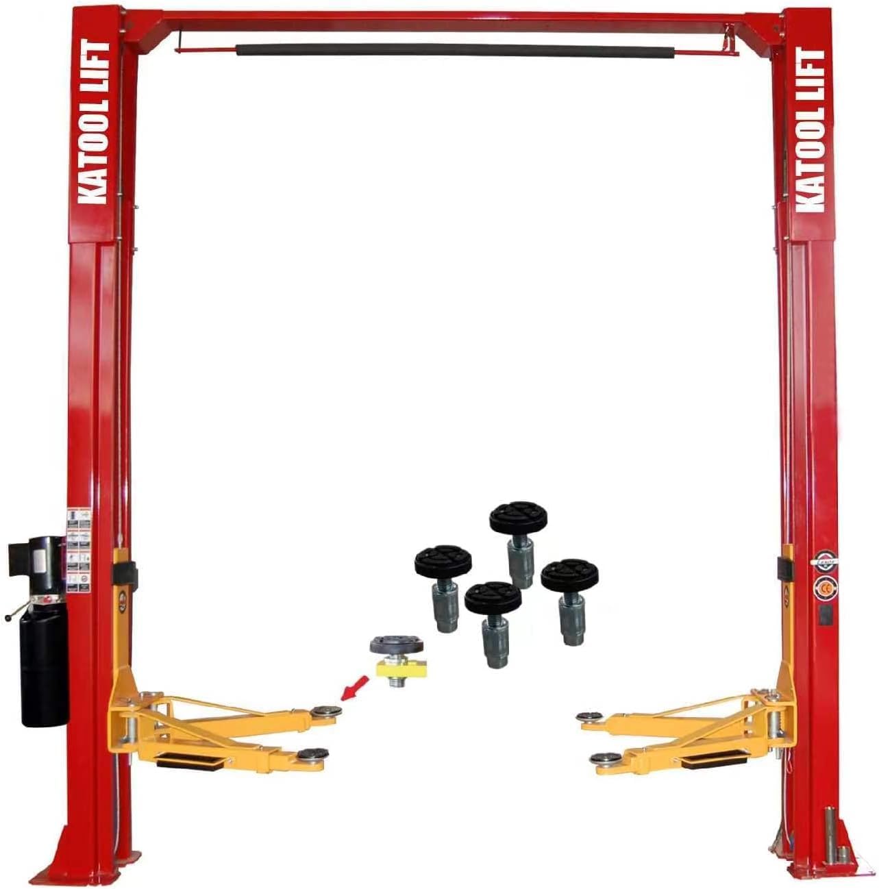KATOOL 11000lbs 2 Post Lift 2 Post Vehicle Lift Clear Floor Hoist with Manual Safety Release on Both Sides 70.75" Max Lifting Height Repair Tool for Shop and Home Garage