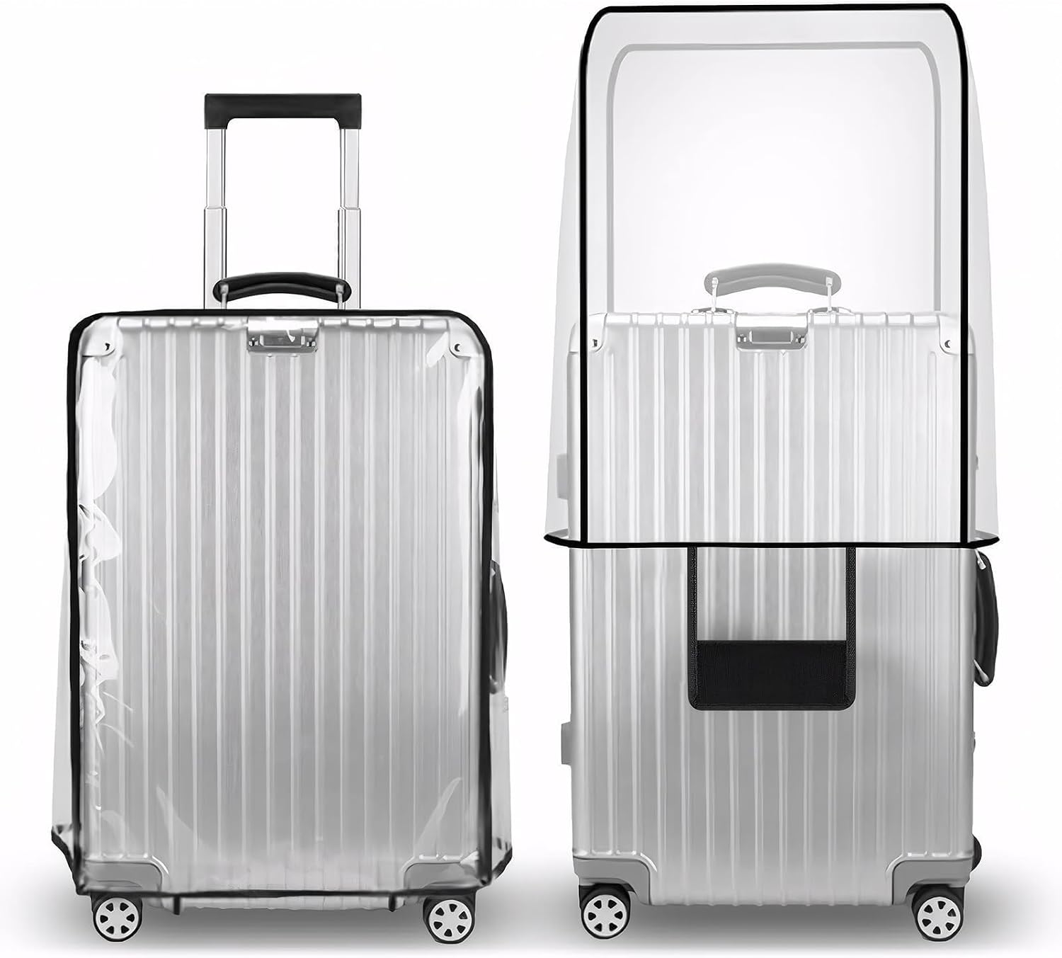 T Tersely Clear PVC Suitcase Cover Protectors 26 Inch Suitcase Baggage Covers - Waterproof Dustproof and Anti-Scratch 26 Inch Luggage Cover (26inch)