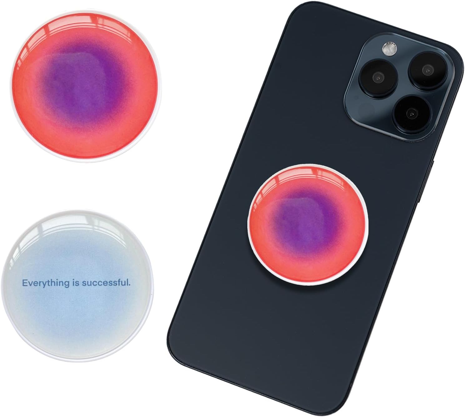 2PCS Phone Grips with Gradient Design, Phones Finger Holder Grips Compatible with Smartphones and Tablets, Foldable Stand and Clear Phones Grips, Perfect Phone Grips for More