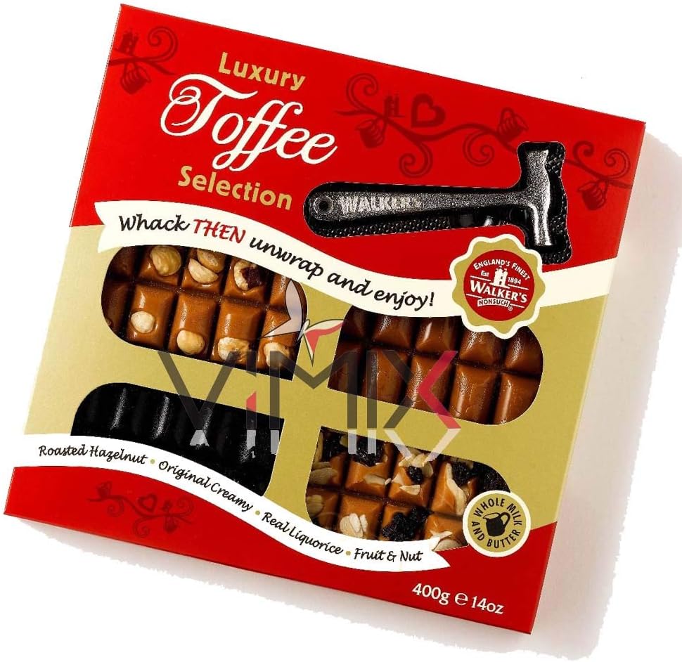WALKER'S NONSUCH LUXURY TOFFEE SELECTION HAMMER PACK 400g TOFFEE LOVERS