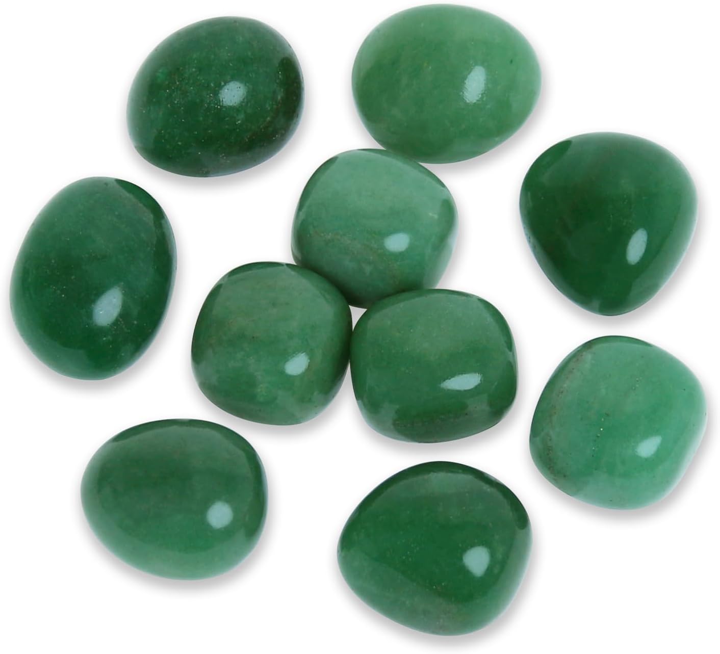 Brazilian Tumbled Polished Natural Green Aventurine Crystals(10 Pcs)