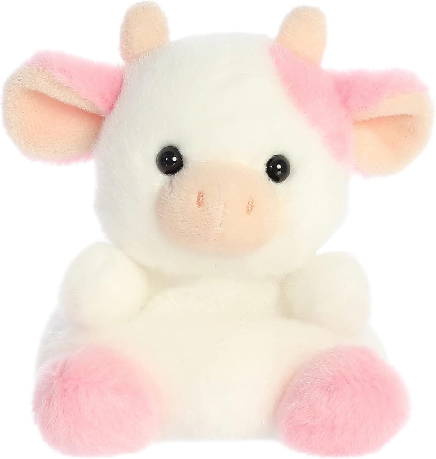 Aurora® Adorable Palm Pals™ Belle Strawberry Cow™ Stuffed Animal - Pocket-Sized Play - Collectable Fun - Pink 5 Inches