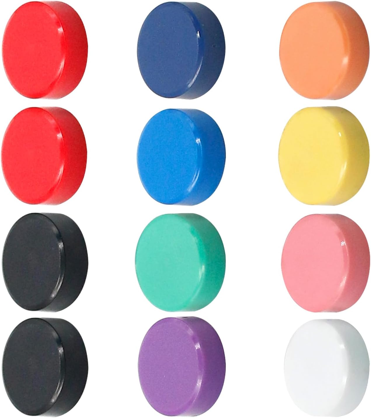 Fridge Magnets, 12Pcs Strong Whiteboard Magnets, Round Small Magnets, Colorful Refrigerator Magnets for Office, Notice Boards, Planning Boards, School, Home, Classroom, 10 Colors