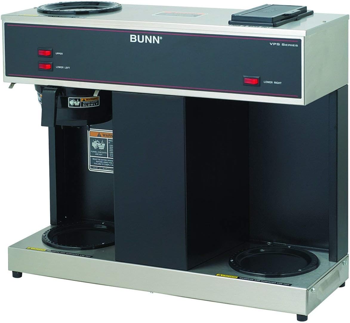 BUNN 04275.0031 VPS 12-Cup Pourover Commercial Coffee Brewer, with 3 Warming Stations (120V/60/1PH)
