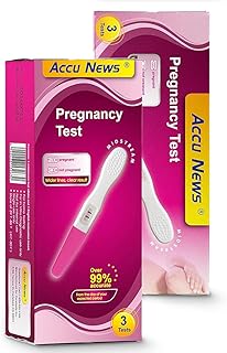 Pregnancy Test Midstream hCG Pregnancy Test Strips Kit, Early Home Detection, Rapid & Easy, Clear Result, Over 99% Accuracy, Individually Wrapped (3 Tests)