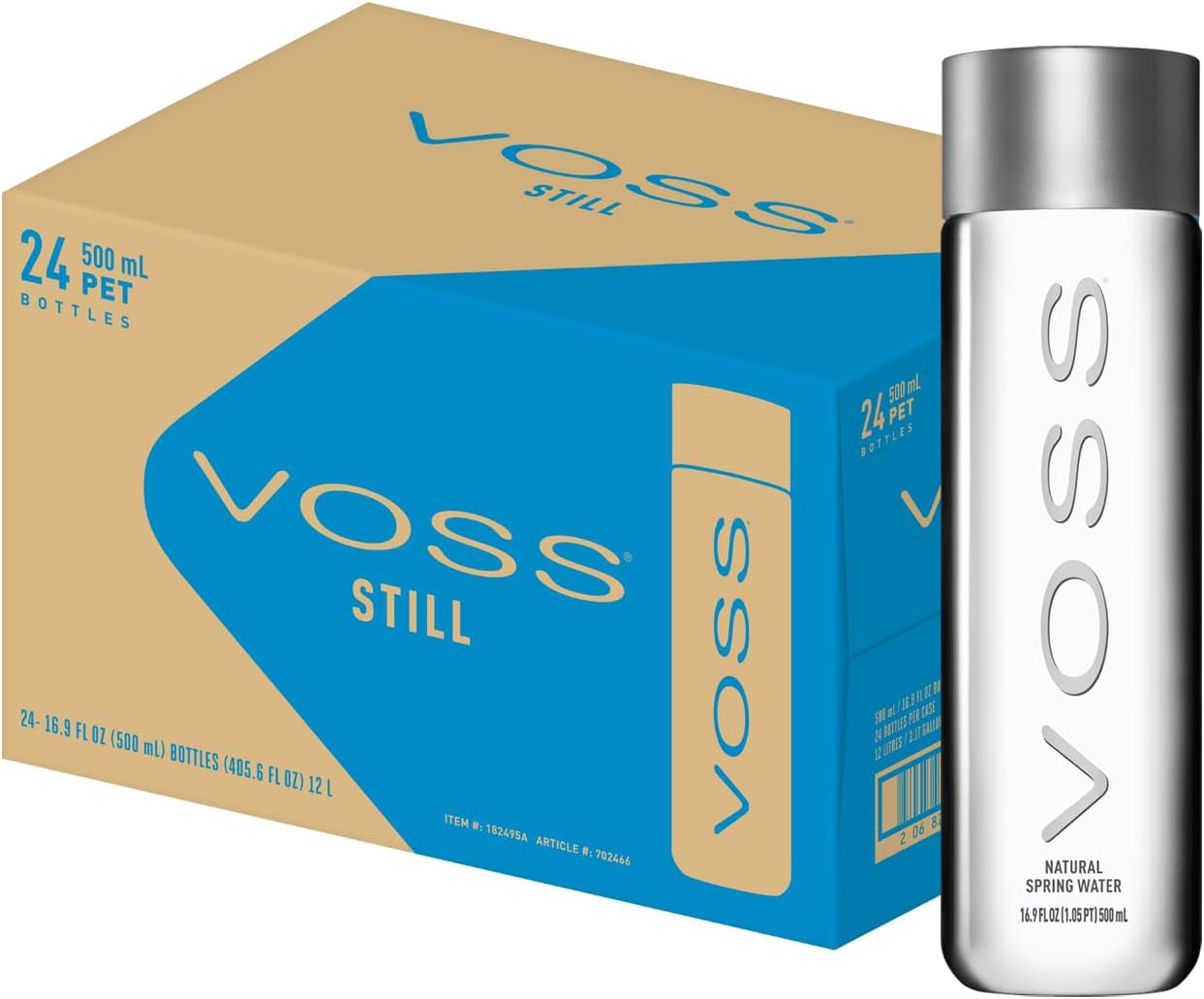Voss PET Artesian Still Water Bottle 500 ml (Pack of 24)