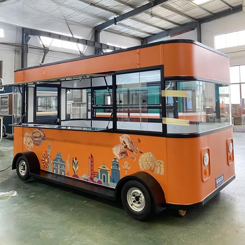 Fast Concession Trailer Food Truck Electric Street Kiosk Tuk Crepe Cart Mobile Food Cart Design