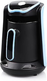MARADO Turkish Arabic Greek Coffee Pot Maker Electric Machine 110v US PLUG 100% BPA-free, 1-4 Cups Brewing Capacity with Cook Sense Technology, Anti - Overflow cooking (Blue), NORMAL, MA-1688
