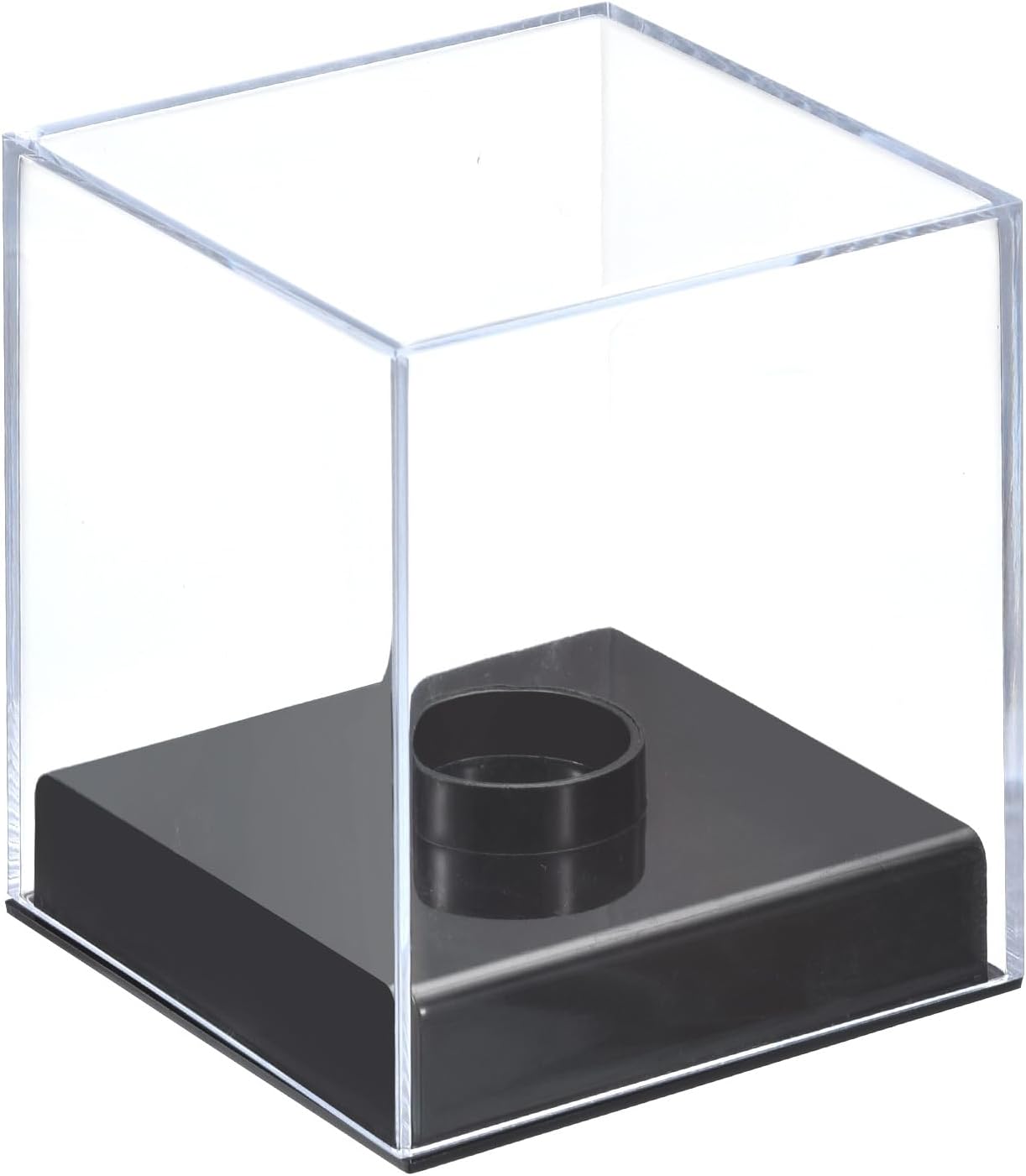 sourcing map Baseball Display Case, Acrylic Cube Baseball Storage Case, Clear Display Case for Autographed Baseball Memorabilia Baseball