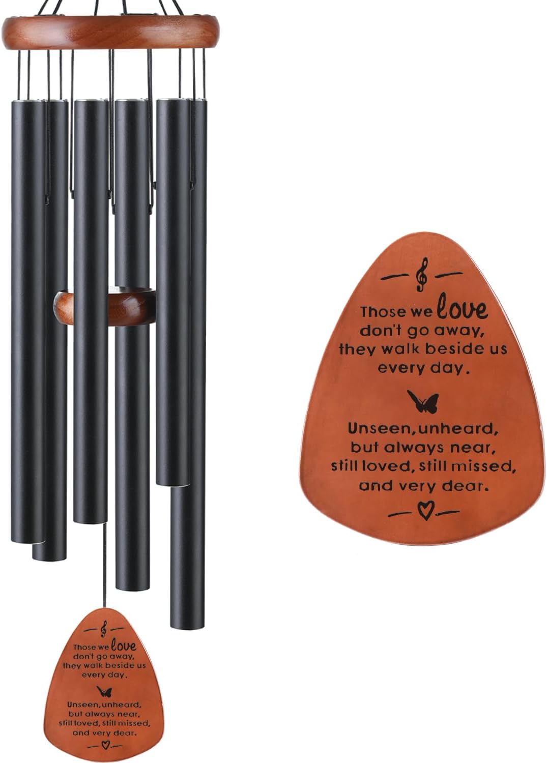 Memorial Wind Chimes for Outside, Sympathy Wind Chimes for Loss of Loved One, Sympathy/Memorial/Bereavement/Condolence Funeral Gifts for Loss of Mom or Dad, Outdoor Remembrance Gift for Funeral
