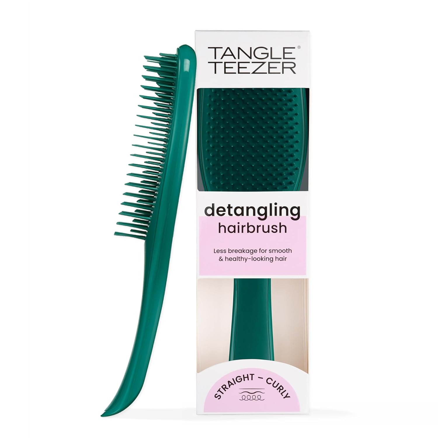 Tangle Teezer Ultimate Detangler Brush for Wet & Dry Hair, Eliminates Knots & Reduces Breakage for All Hair Types, Amazon Exclusive Emerald Green