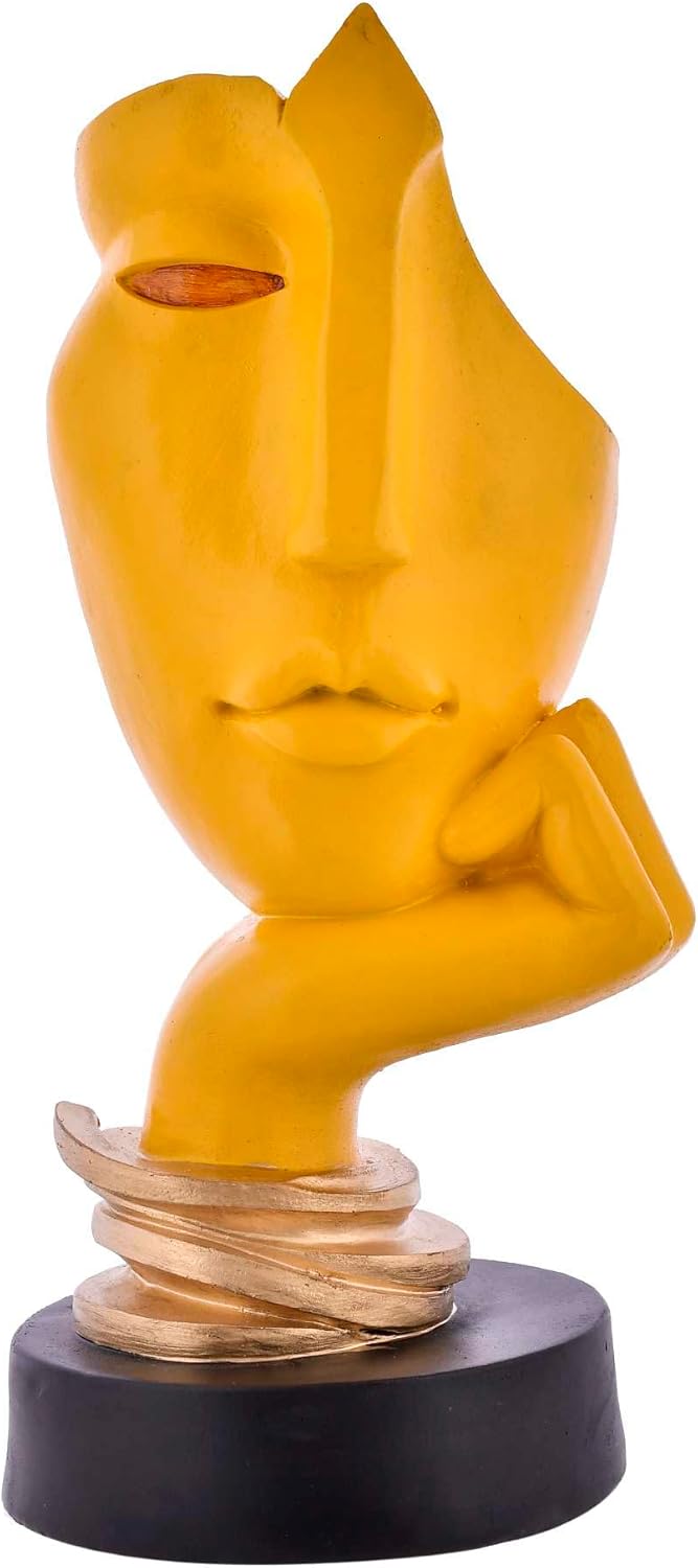 KSampada Crafts Human Face Statue Sculpture Figurine Showpiece for Home Dcor Living Room Bedroom Center Table Wall Shelf Decoration Items -19