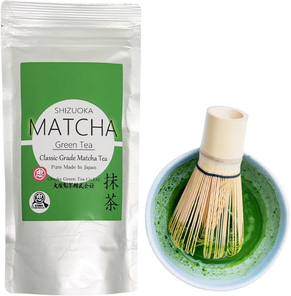 Otsuka Green Tea Co - Shizuoka Classic Matcha Powder - Made in Japan - Best For Drink, Latte, Dessert, Cake, Ice and more (Large - 100g)