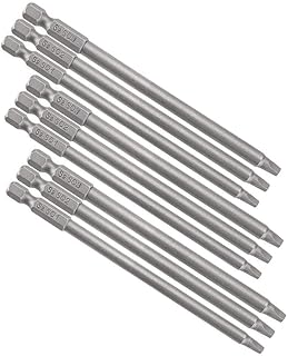 Yakamoz 3 Set of 3Pcs 1/4-Inch Shank 4-Inch Length Long Magnetic Square Head Screwdriver Bits Set Power Tools SQ1 SQ2 SQ3
