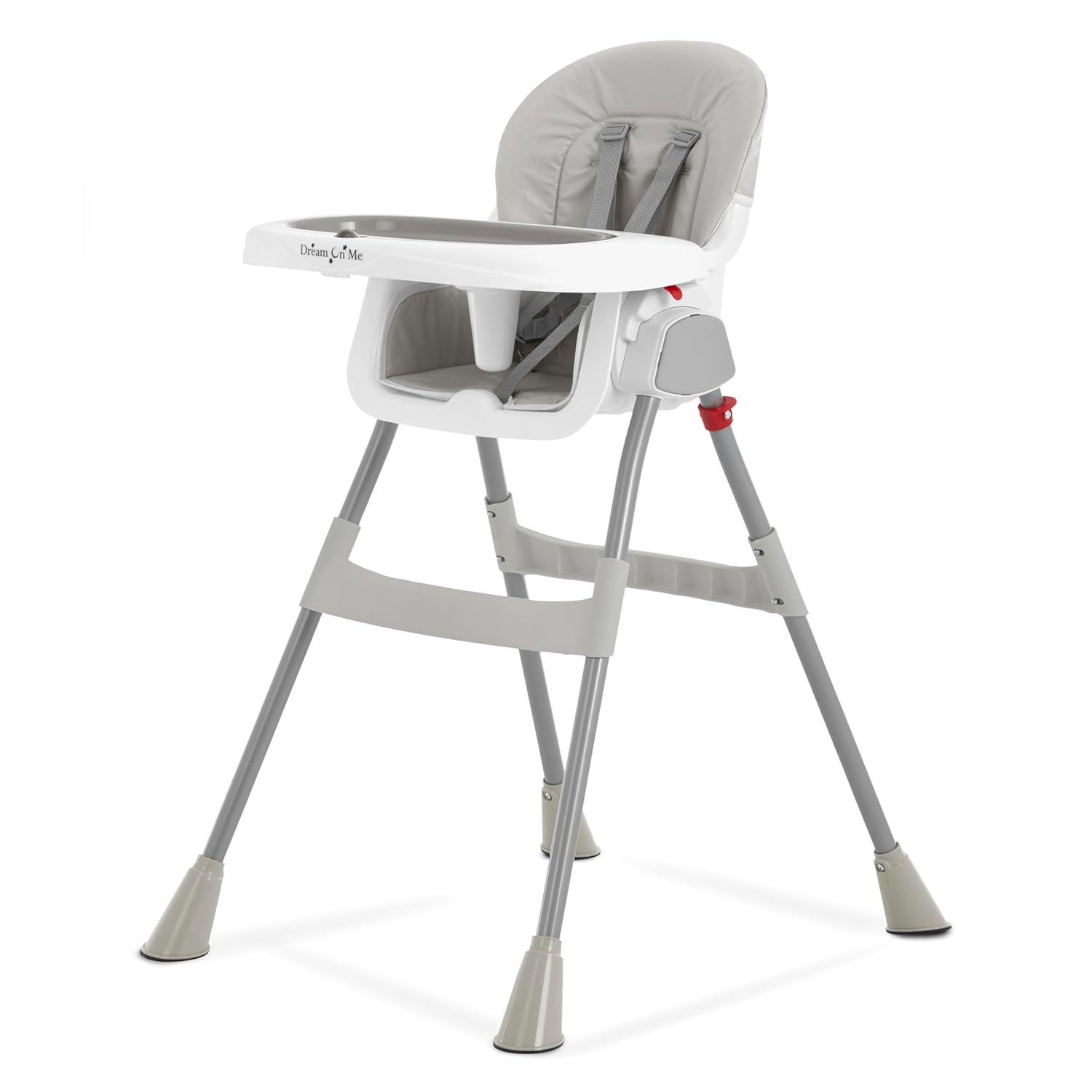 Dream On Me Portable 2-in-1 Tabletalk High Chair, Convertible Compact High Chair, Light Weight Portable Highchair, Grey