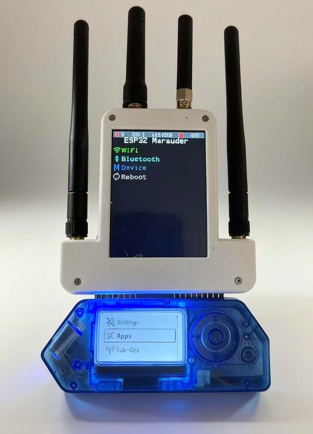 For Flipper Zero External Module with OLED Screen, esp32 Wi-Fi + 433M + position Development Board Kit with Hard Carry Case, Soft PUV Pouch, Silicone Protective Case and Type-C Cable