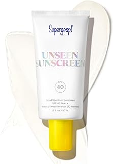 Supergoop! Unseen Sunscreen - SPF 40 - Invisible, Broad Spectrum Face Sunscreen + Makeup-Gripping Primer - Weightless, Scentless, Oil Free - For All Skin Types & Skin Tones - 1.7 fl oz