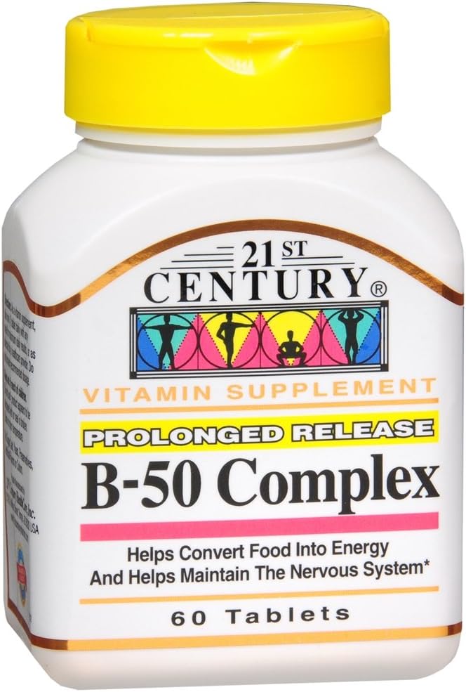 21st Century B 50 Complex Prolonged Release Tablets, 60 Count (Pack of 1)