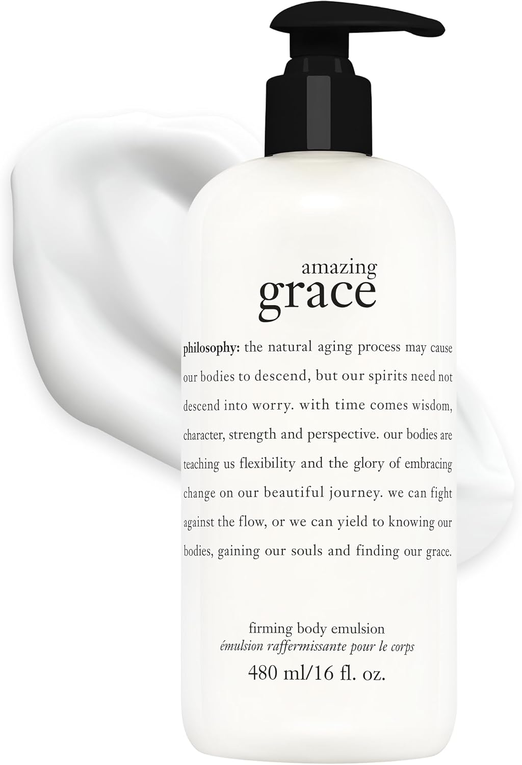philosophy amazing grace body lotion 480ml , body moisturiser for dry skin , firming body emulsion