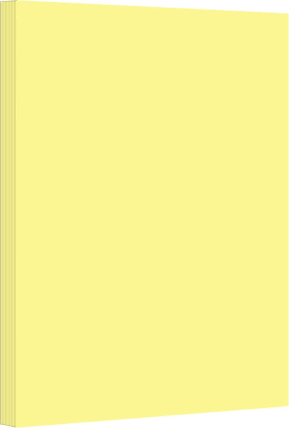 Canary Pastel Color Card Stock Paper, 67lb Cover Medium Weight Cardstock, for Arts & Crafts, Coloring, Announcements, Stationary Printing at School, Office, Home | 8.5 x 11 | 50 Sheets Per Pack