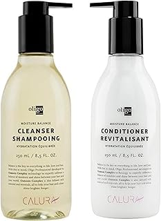 Oligo Pro Calura Moisture Balance Cleanser Shampooing & Conditioner DUO Set (with Sleek Compact Mirror)
