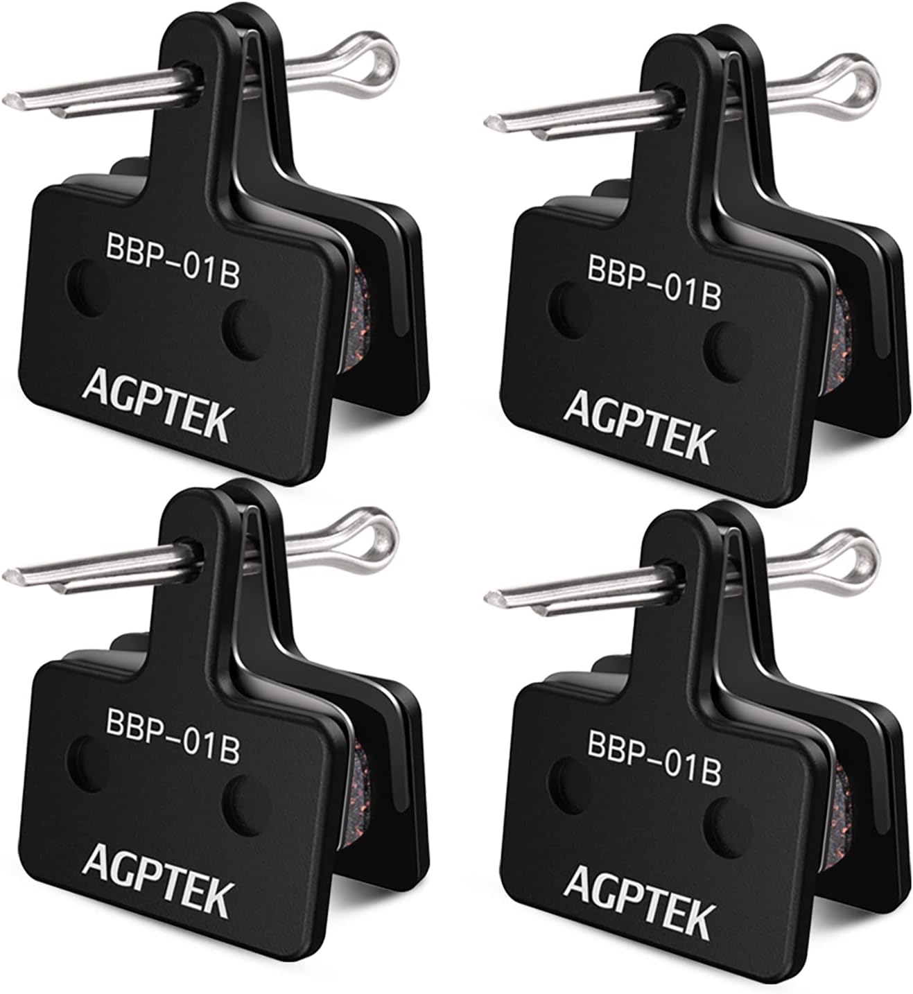 AGPTEK Bike Brake Pads 4 Pairs Disc Brake Pads for Bicycle, Compatible with Shimano B01S M515 M525 C501 C601 M415 M416 M485