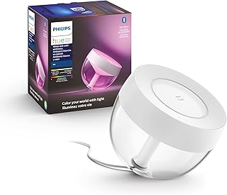 Philips Hue Iris Table Lamp, White - White and Color Ambiance LED Smart Color-Changing Light - Pack of 1 - Control with Hue App - Works with Alexa, Google Assistant, and Apple Homekit