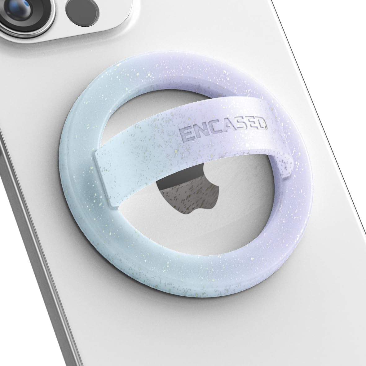 Encased Magnetic Phone Grip Holder (Compatible with MagSafe) Iridescent Sparkle Silicone Finger Loop Ring for iPhone (Gradient Bloom)