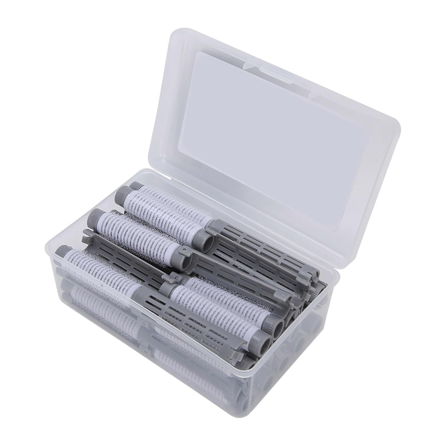 Perm Rod, 20Pcs Hair Rollers Curler Small Professional Hair Curling Styling Hairdressing Tool Kit Root Perming Rods for Short and Long Hair (Grey)